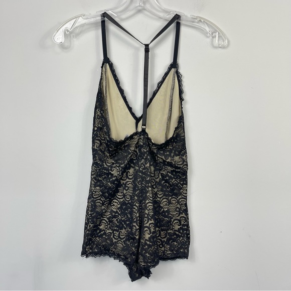 Lulu's Dance For You Black and Nude Lace Bodysuit Sexy Lingerie T Strap Plunge S - Picture 8 of 15